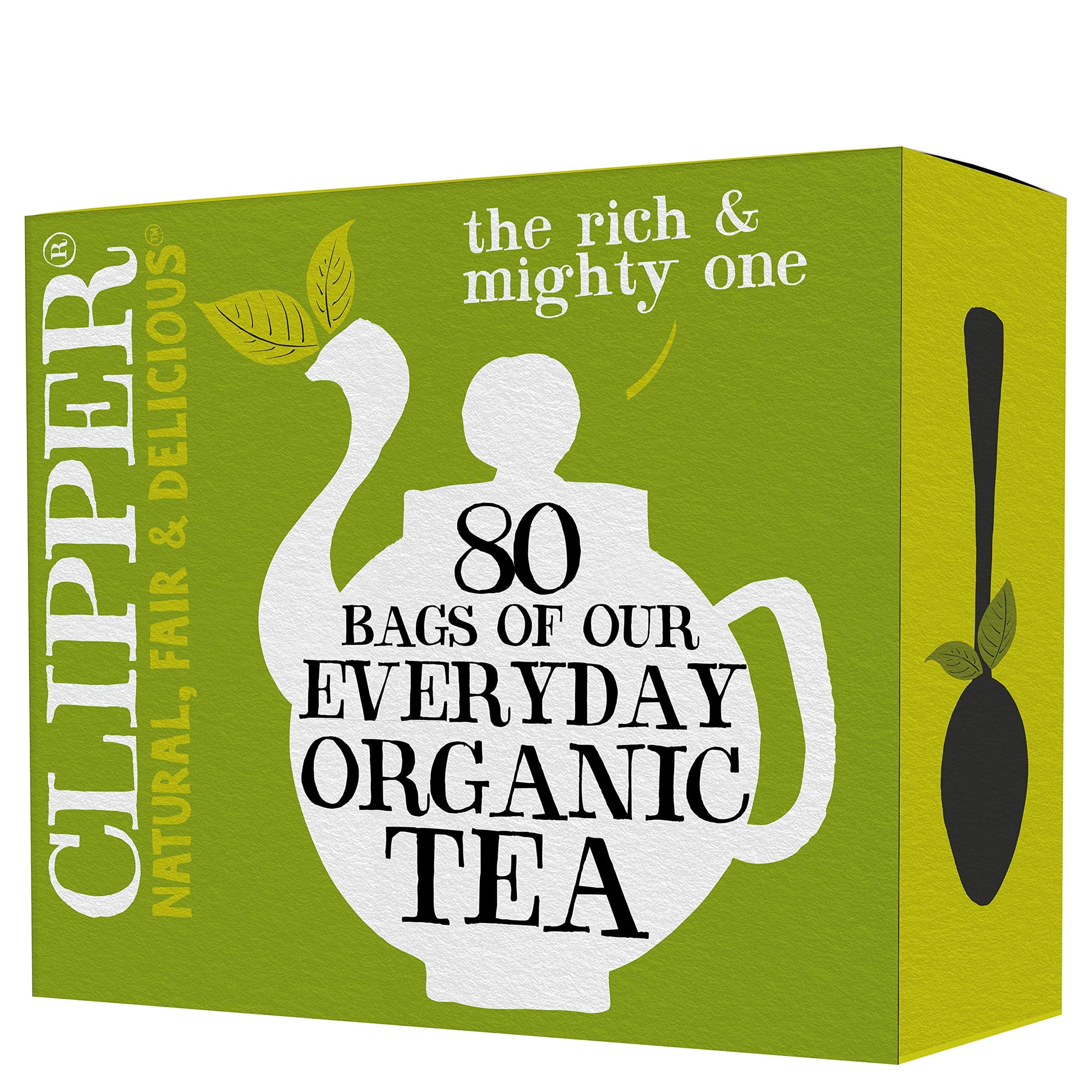 Clipper Organic Fairtrade Everyday - Usda Organic, Non-Gmo, Fair Trade, Sustainable Caffeinated Tea, 1 Pack, 80 Unbleached Tea B