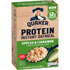 Quaker Instant Oatmeal, Protein Apple Cinnamon, 6 Count