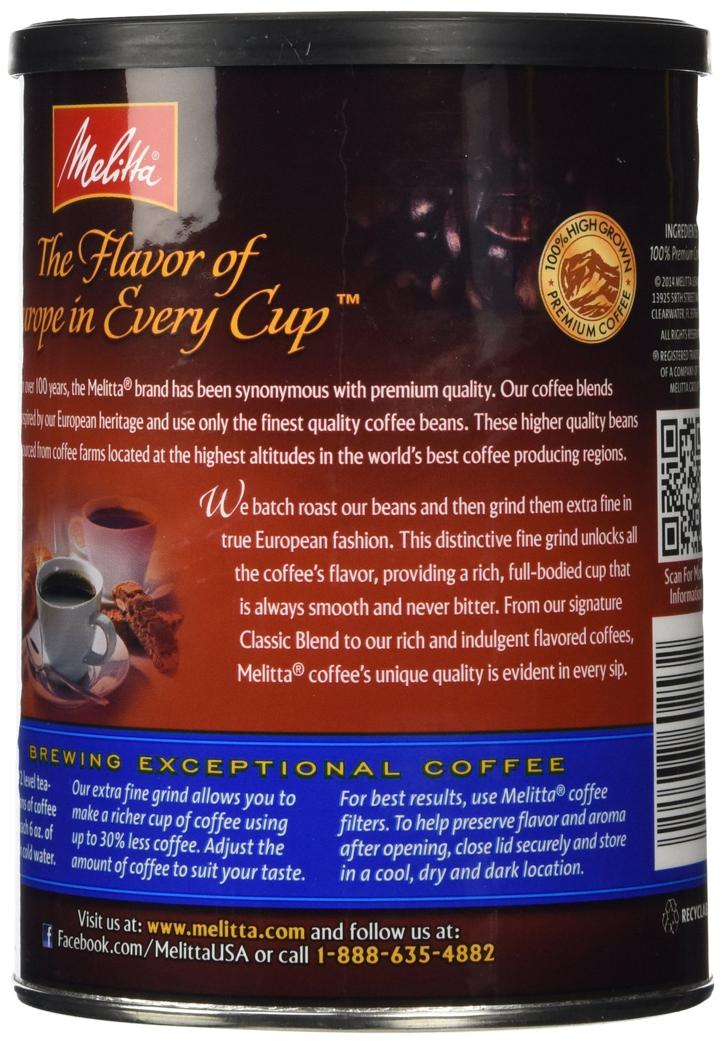 Melitta Classic Blend Medium Roast Ground Coffee, 11-Ounce (Pack Of 4)