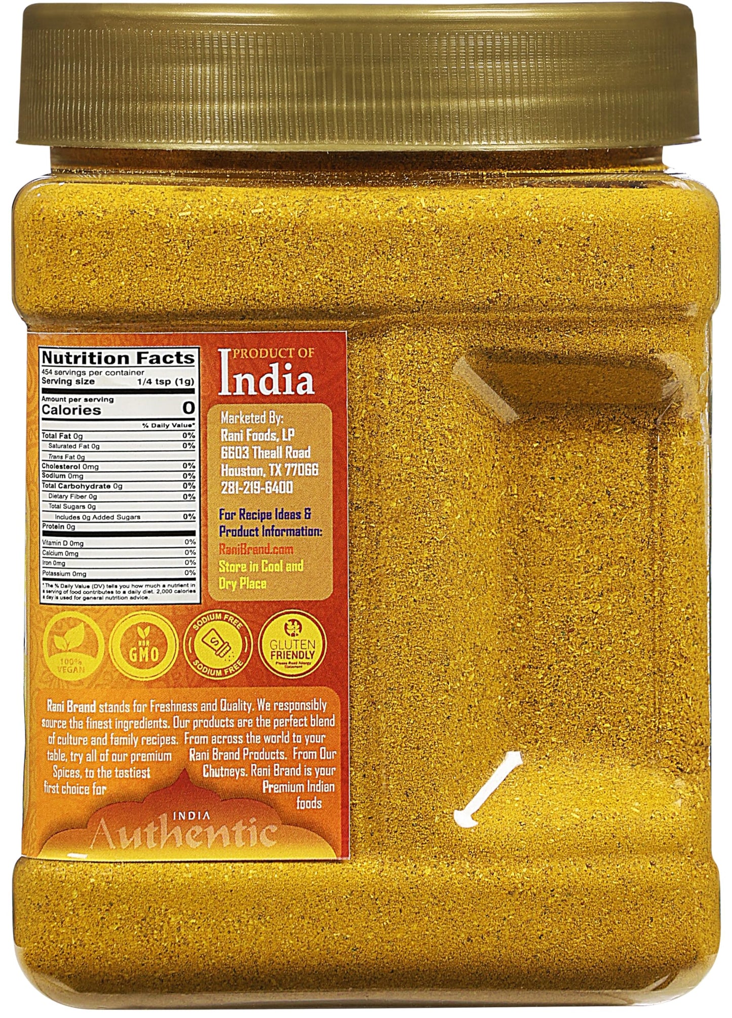 Rani Curry Powder Extra Hot (11-Spice Authentic Indian Blend) 16Oz (1Lb) 454G Pet Jar ~ All Natural | Salt-Free | Vegan | No Colors | Gluten Friendly | Non-Gmo | Indian Origin