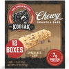 Kodiak Cakes Chewy Granola Snack Bars, Chocolate Chip, High Protein, 100% Whole Grains, 12 boxes with 5 bars each (60 bars total