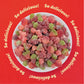 Sour Fruit Jelly Candy Mix | 1 Pound Bag | Vegan Gummies with Real Fruit Puree | Cherry  Watermelon  Peach | Gelatin Free Plant Based Texture | No Artificial Colors or Flavors | Dye Free Candy
