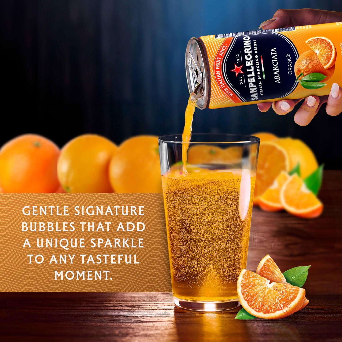Sanpellegrino Italian Sparkling Drink Aranciata, Sparkling Orange Beverage, 24 Pack Of Cans