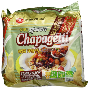 Nongshim Chapagetti Chajang Noodle, 4.5 Ounce (Pack Of 4)