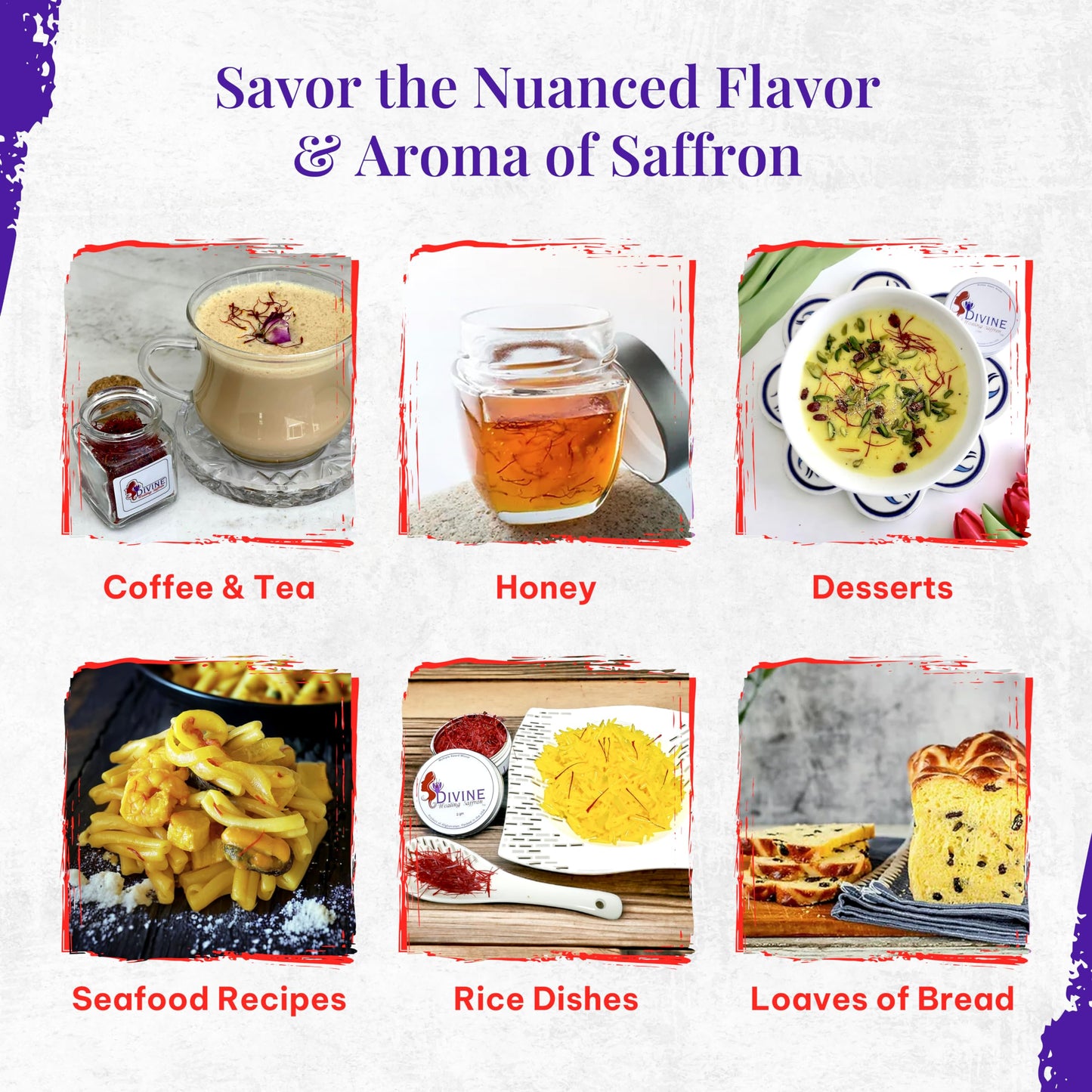 Divine Healing Saffron - Pure Saffron Threads - 100% Fresh Red Threads - 7g Gift Box