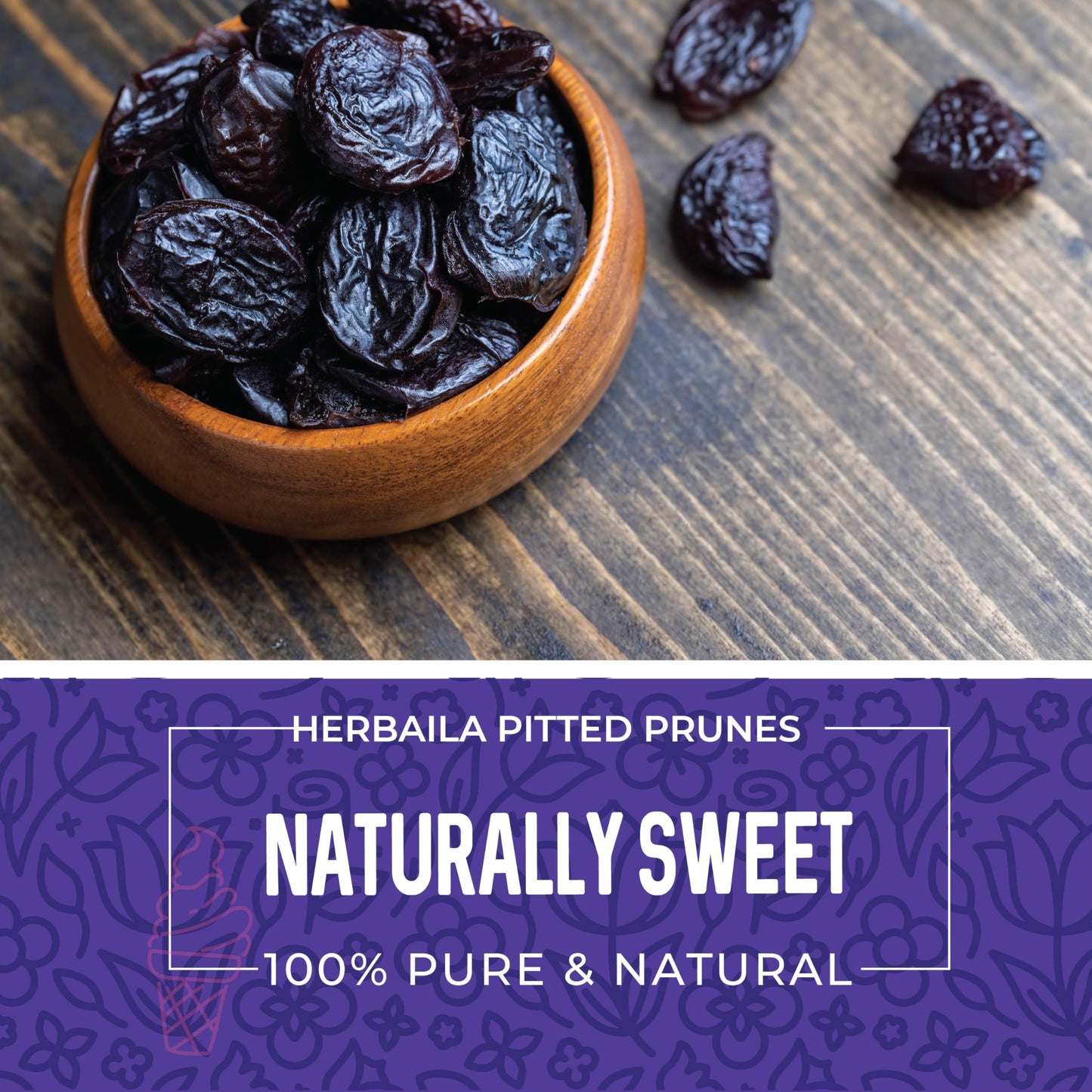 Prunes Pitted Unsweetened 2Lbs, Dried Prunes For Constipation, Dried Plums Pitted Prunes, Naturally Sweet And Unsulphured, Dried