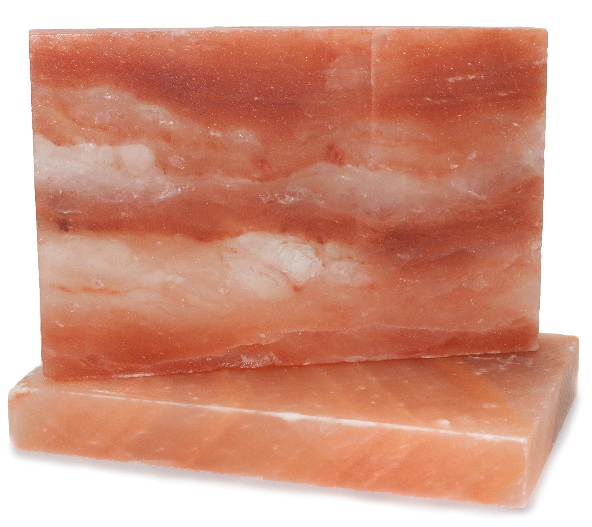 IndusClassic Himalayan Salt Block, Plate, Slab for Cooking, Grilling, Seasoning, And Serving (12X8X1.5 Set Of 2)