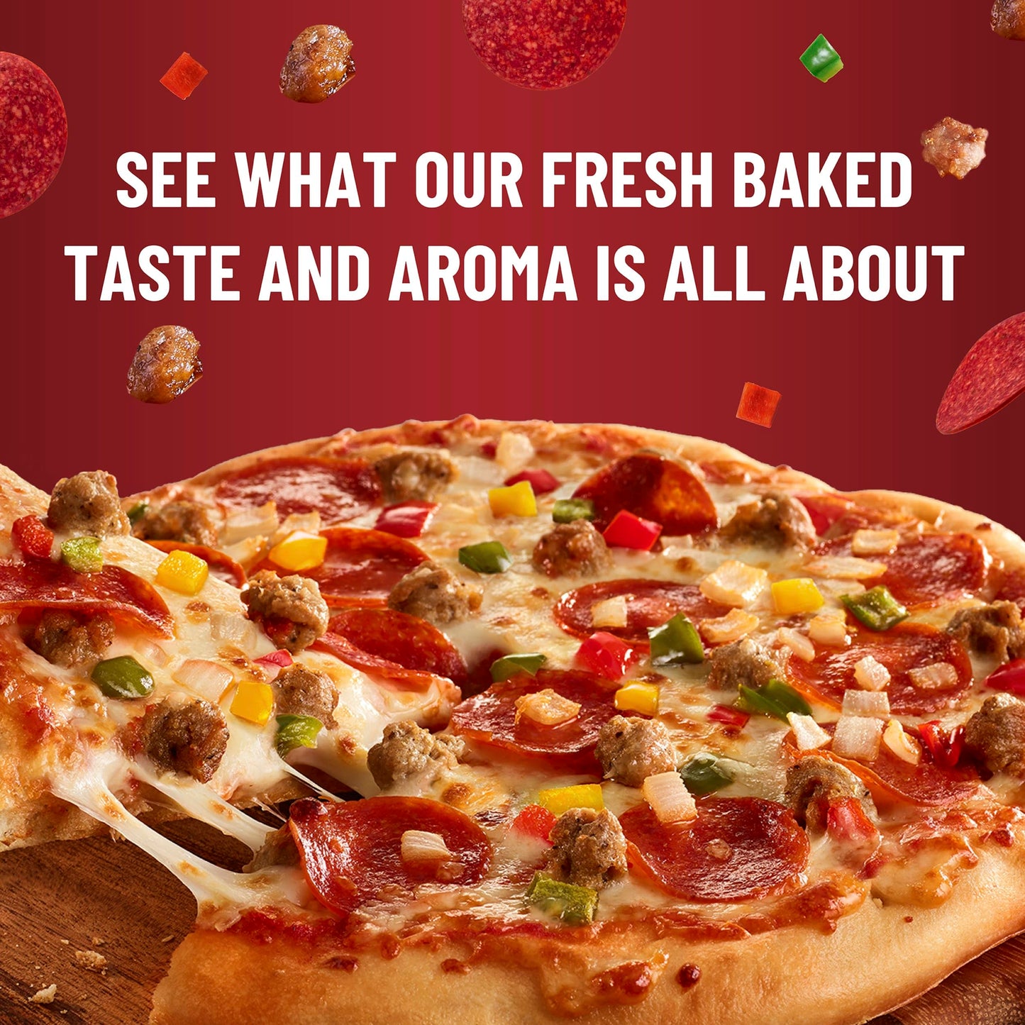 Digiorno Frozen Pizza, Supreme Pizza Hand-Tossed Style Crust, 18.9Oz (Frozen) 18.9 oz