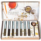 Thoughtfully Gourmet, Tea Therapy Infusion Gift Set, 7 Unique Flavors And Reusable Copper Ball Infuser, Loose Leaf Tea Set Flavors Include Peppermint, Jasmine, Vanilla Chai And More, Set Of 7