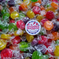 Assorted Flavored Fruit Buttons - 4 lbs of Individually Wrapped Assorted Fresh Sweet Strawberry Orange Grape Raspberry Lemon Sou