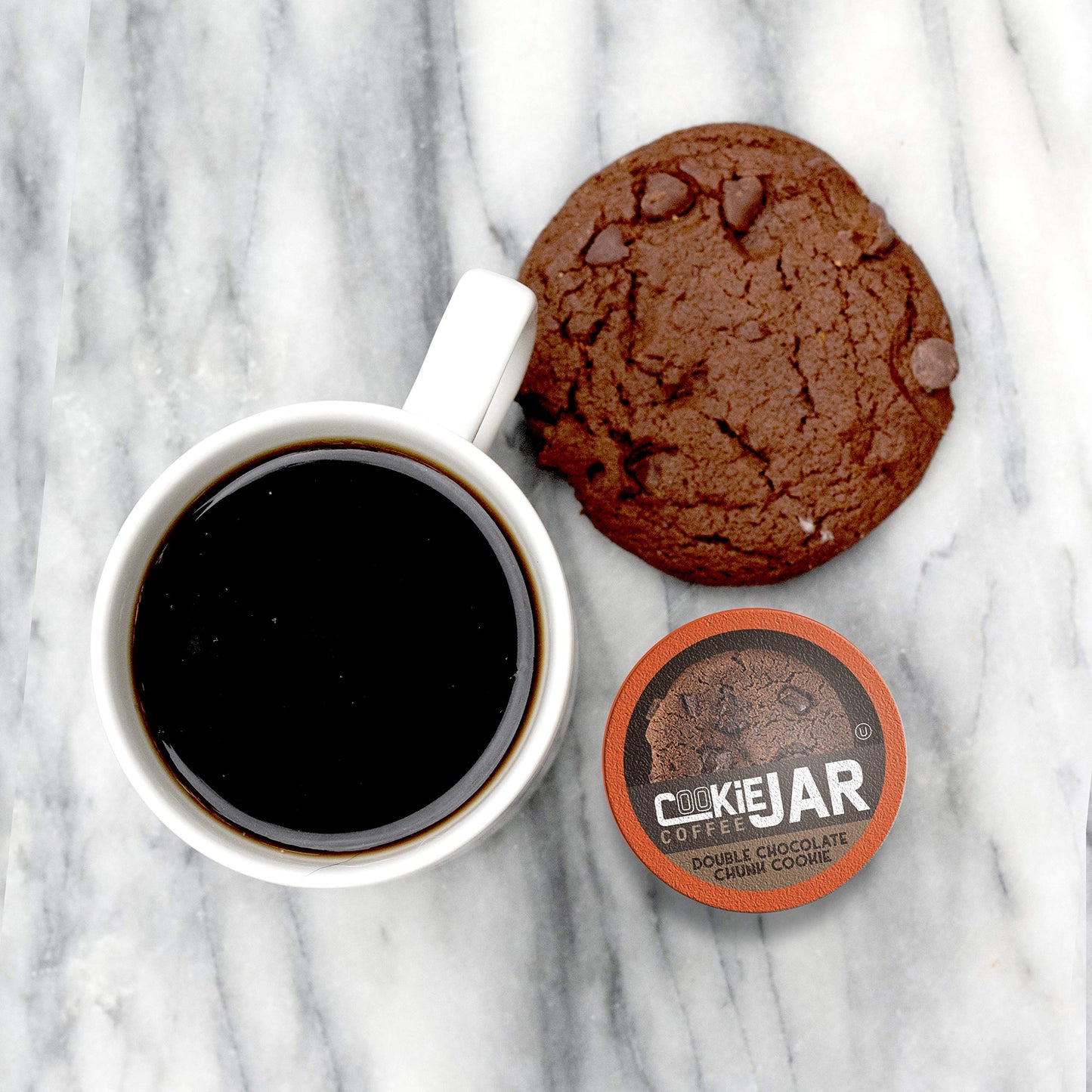 Cookie Jar Double Chocolate Chunk Coffee Pods for Keurig, 40 Count – Rich Chocolate Flavor, Perfect for Dessert Lovers
