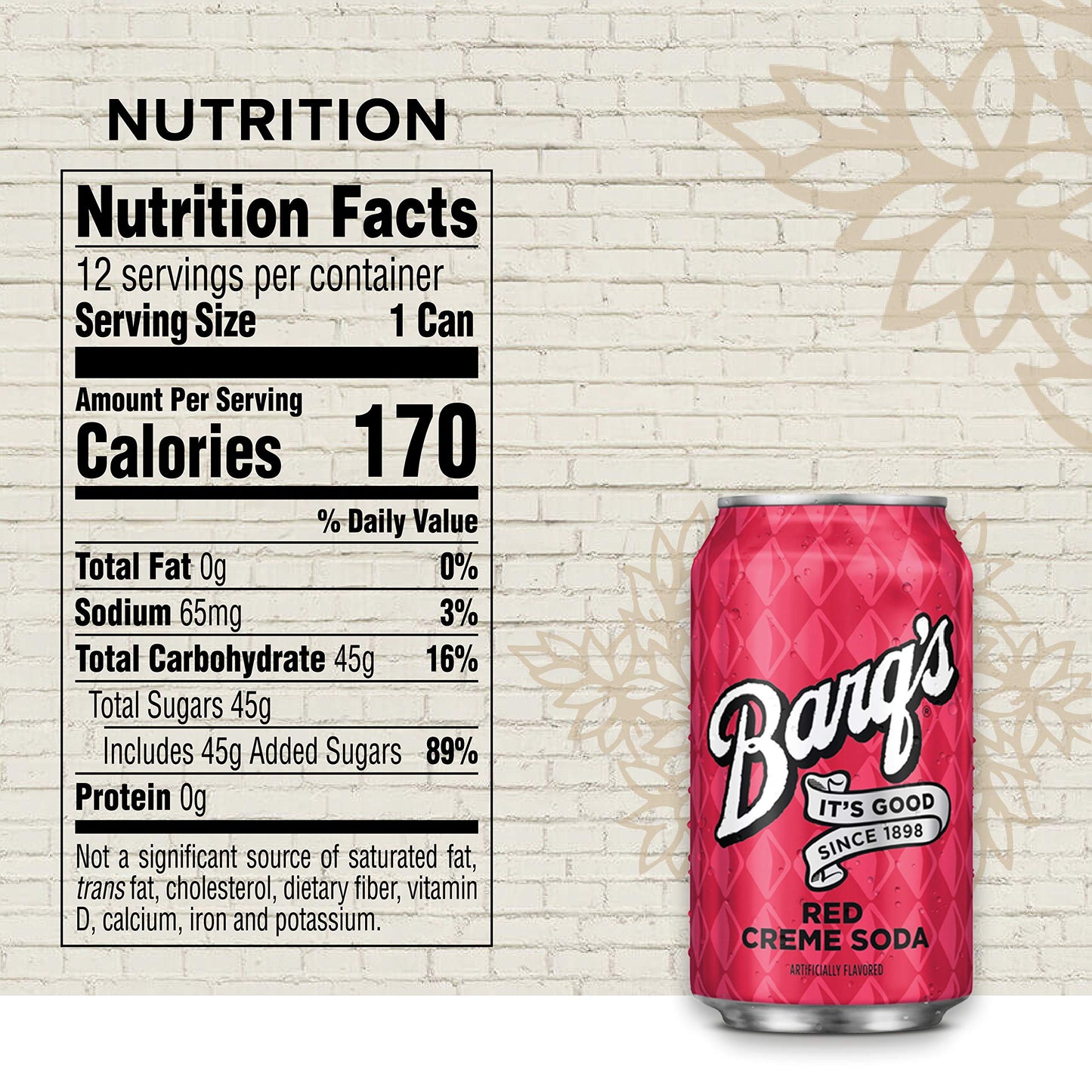 Barqs Red Creme Soda Soft Drink, 12 Fl Oz, 36 Pack, Refreshing Red Flavor