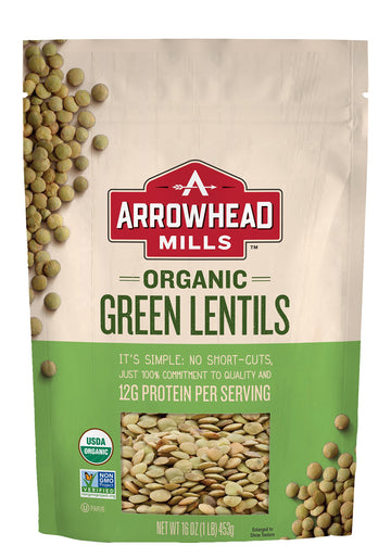Arrowhead Mills - Organic Green Lentils - Case of 6 - 16 oz.