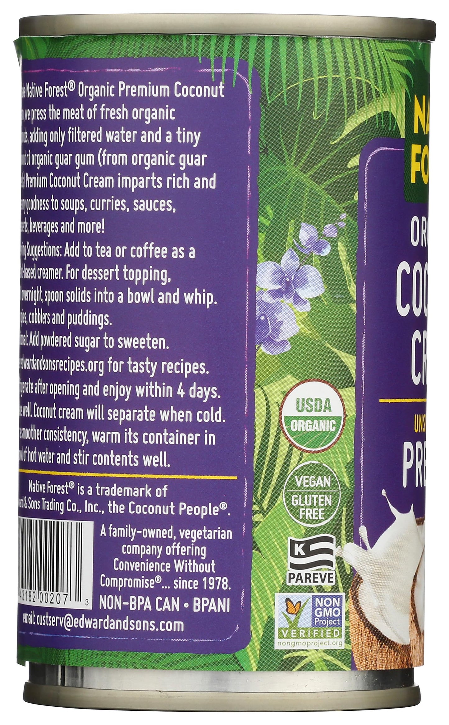 Native Forest Coconut Cream organic, 5.4 oz