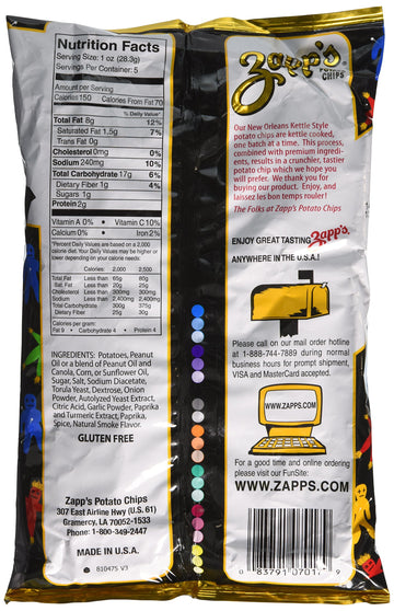 Zapps Potato Chips - New Orleans Kettle Style Voodoo - 2 X 5 Oz