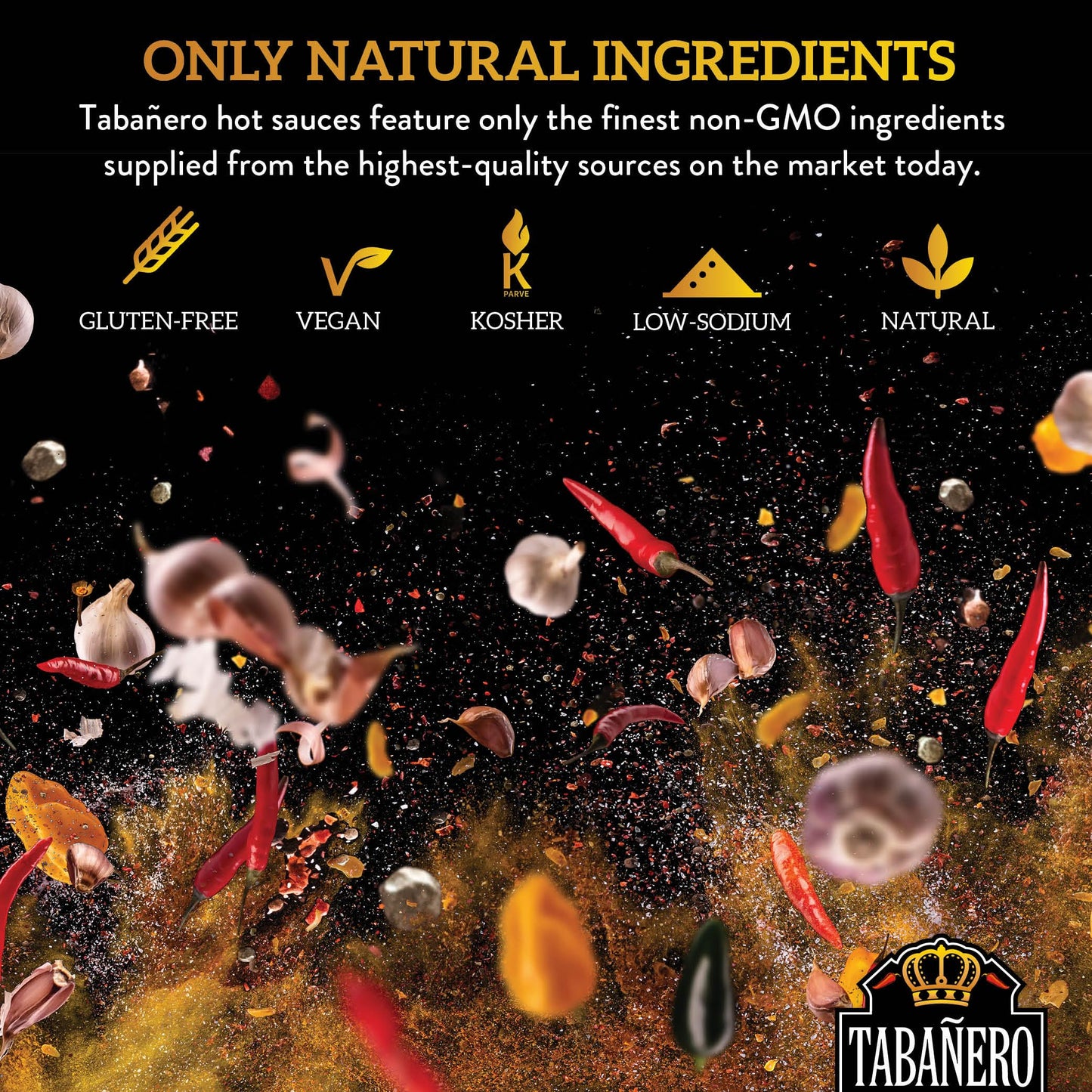 Tabanero Mini Hot Sauce Gift Set, 4-Pack, All Natural, Gluten Free, Vegan, 1.7 oz Bottles