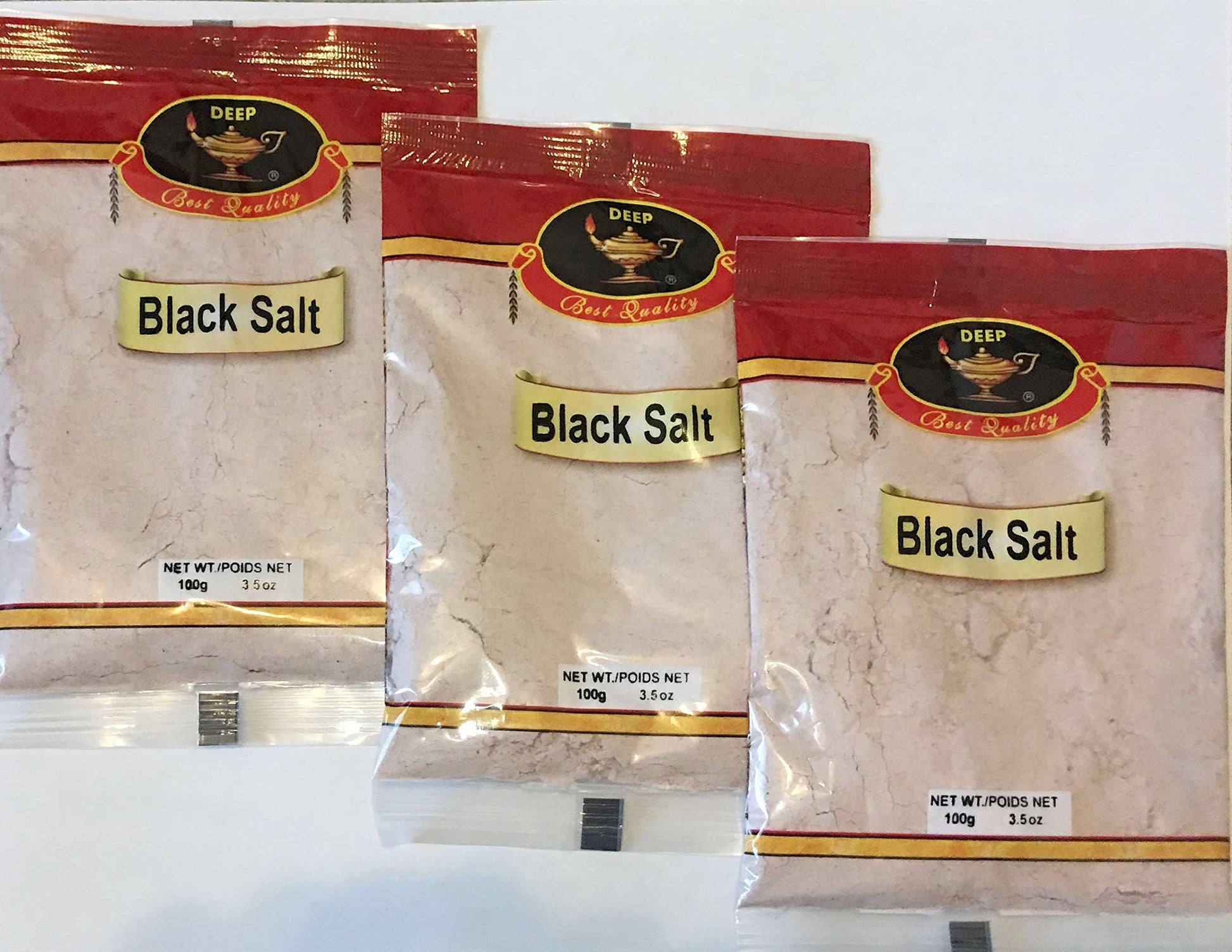 DEEP BLACK SALT 3.5 Oz. (100g) - Pack of 3