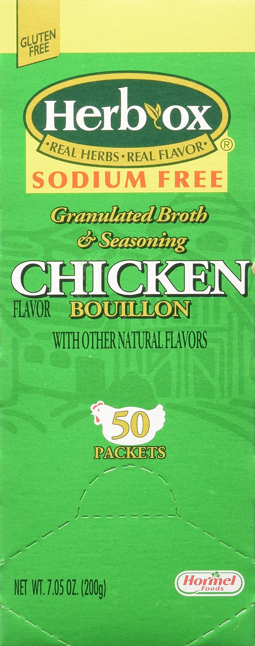 Herb-Ox Hormel Herb Ox Chicken Bouillon Sodium Free 50 Packets