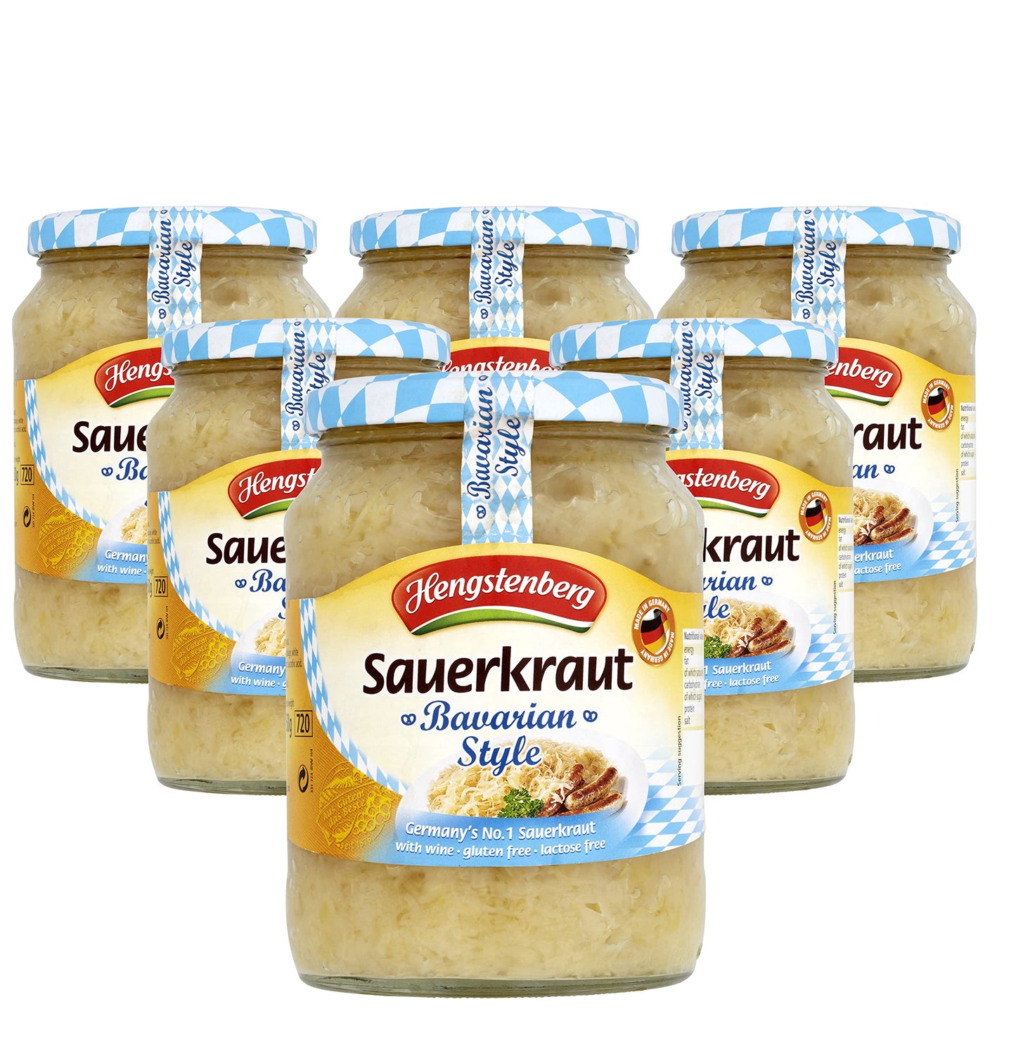 Hengstenberg Bavarian Style Sauerkraut Chucrut 680g - Pack of 6