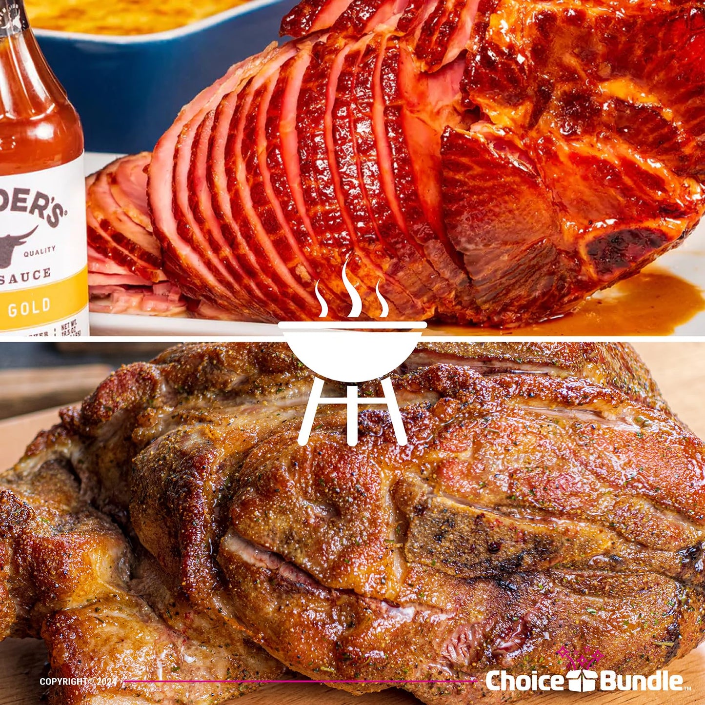 Choice Bundle Kinder’s Gold BBQ Premium Barbecue Sauce 2 Pack, 30.6 oz - Great for Dipping, Tossing, Glazing & More