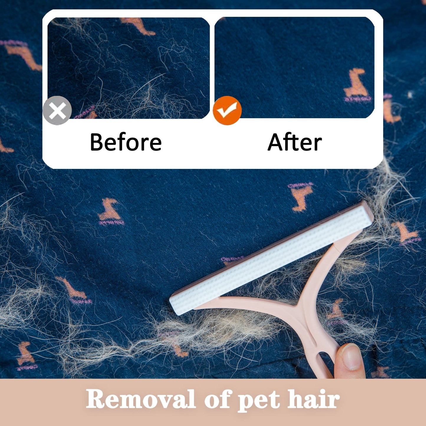 Mollypaws Pet Hair Remover For Couch, Carpet Scraper Fur Removal Tool For Furniture, Lint Cleaner Dog Hair, Reusable Cat Hair Re