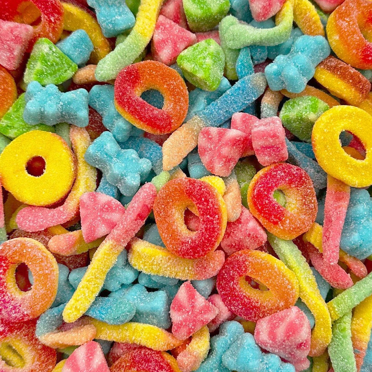 SUNNY ISLAND Gummy Candy Mix - Peach Rings, Watermelon Slices, Worms & Bears - 2-Pound Bag