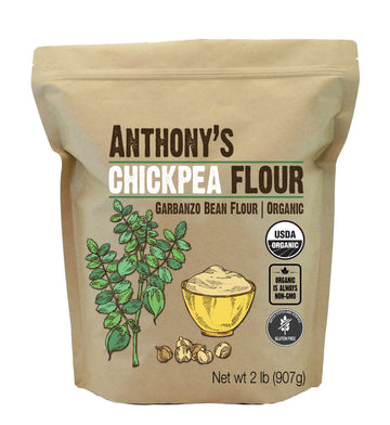 Anthony'S Organic Chickpea Flour, Garbanzo Bean Flour, 2 Lb, Gluten Free, Non Gmo