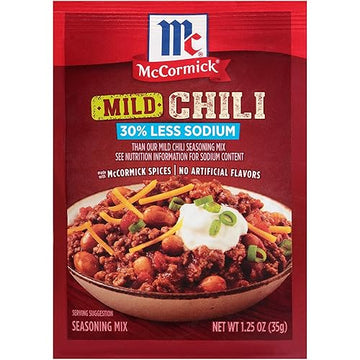 McCormick, 30% Less Sodium Mild Chili Seasoning Mix, 1.25 Oz