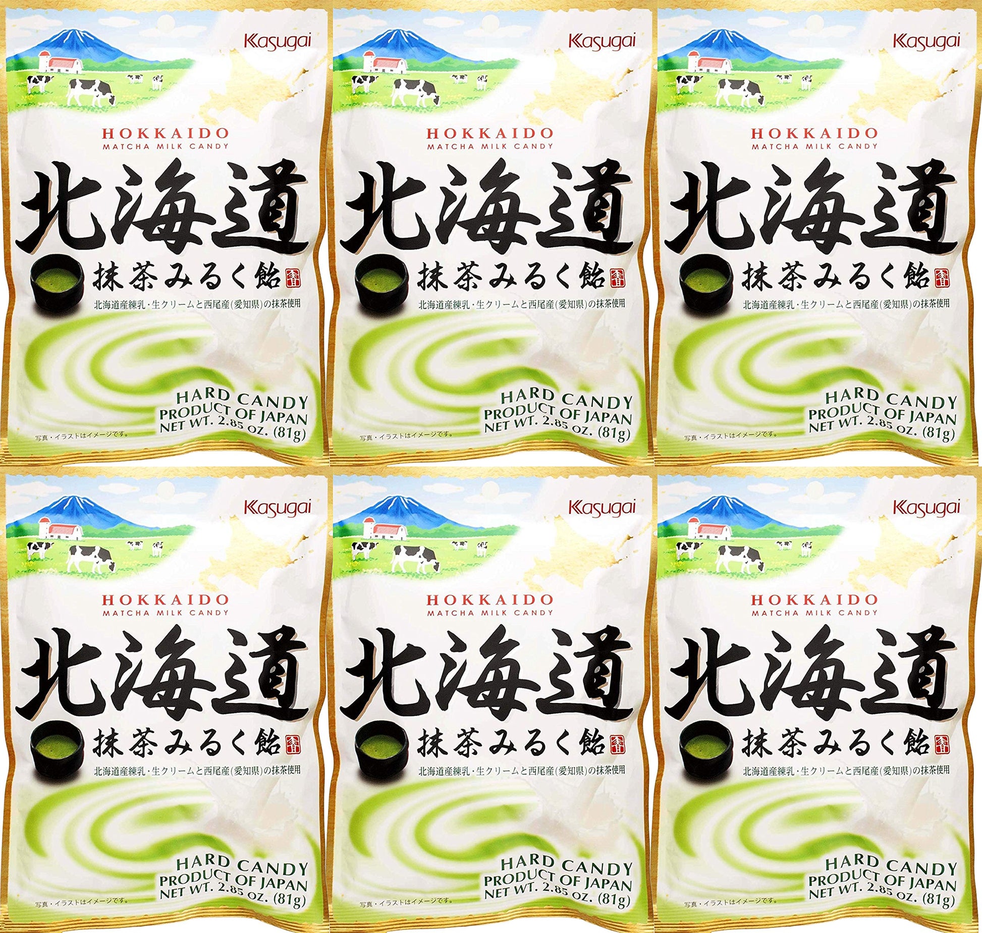 Hokkaido Matcha Milk Ame (2.85oz) (6pack)