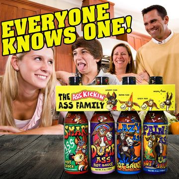 ASS KICKIN Hot Sauce Gourmet Gift Set - 5oz. Pack of 4 - Perfect for Hot Sauce Fans