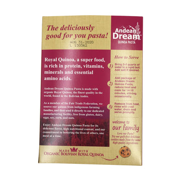 Andean Dream Pasta Quinoa Fusilli, 8 oz