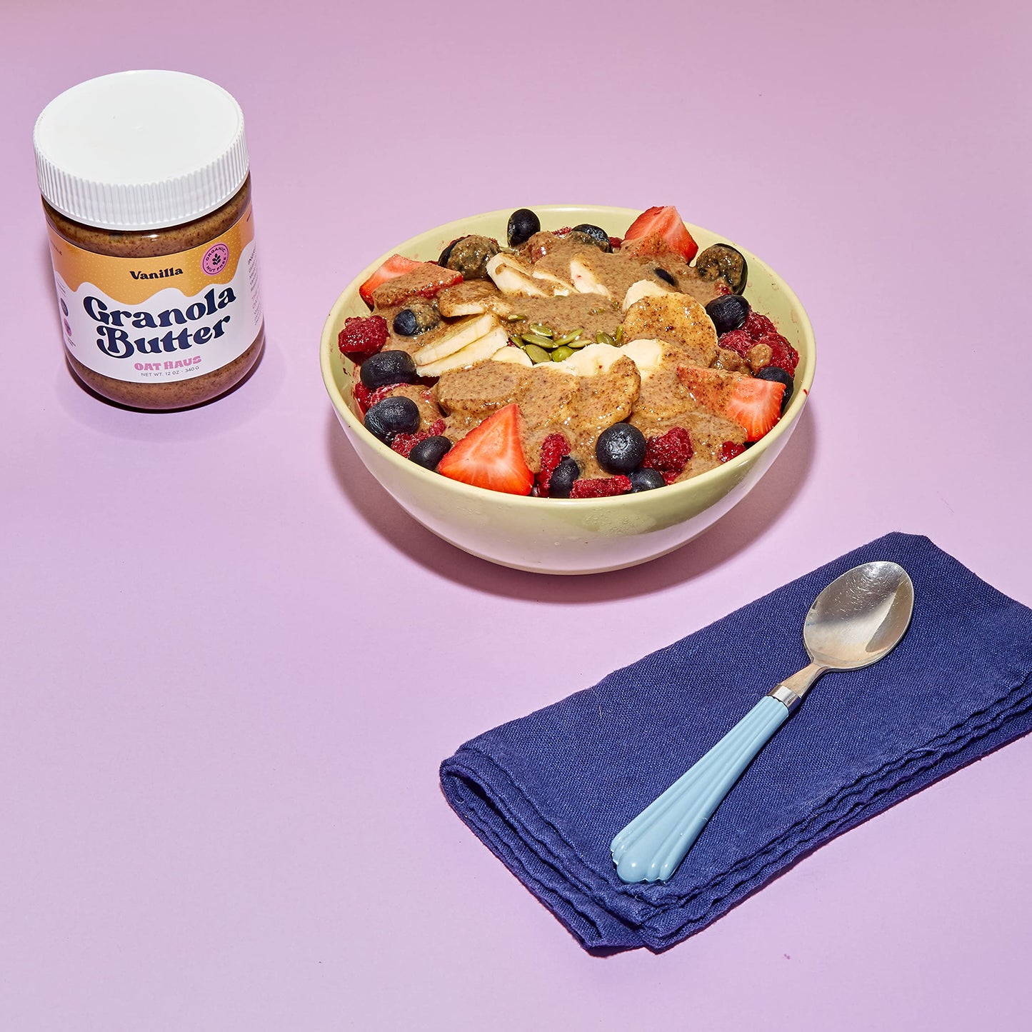 Oat Haus Organic Vanilla Granola Butter | Peanut-free, Almond (Tree-Nut) Free, & School-Safe (Top 8 Allergen Free) | Sunflower S