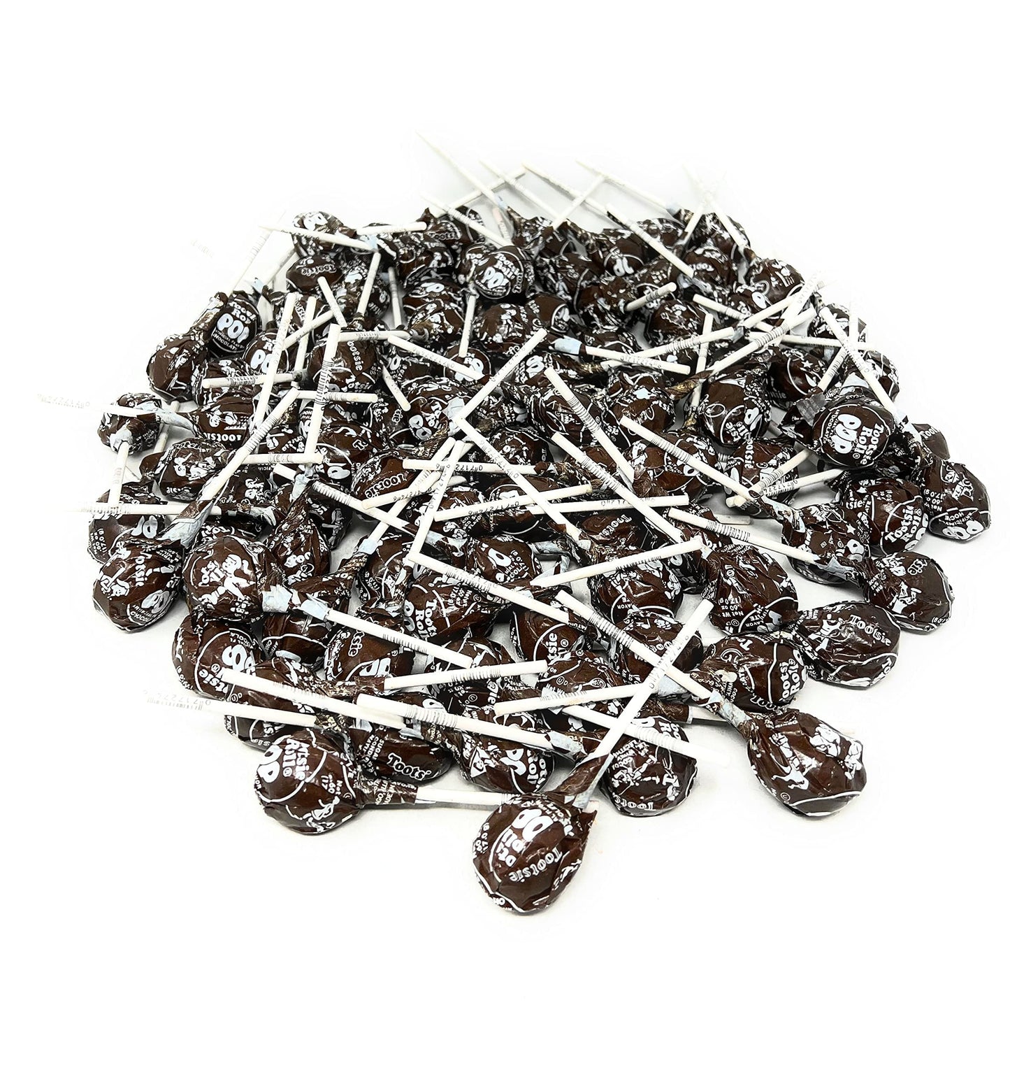 Bulk Chocolate Tootsie Pops Candy 100 Count Lollipops Suckers Variety Brown Only Value Pack Aprox. 4.5 Lbs (72 Oz)