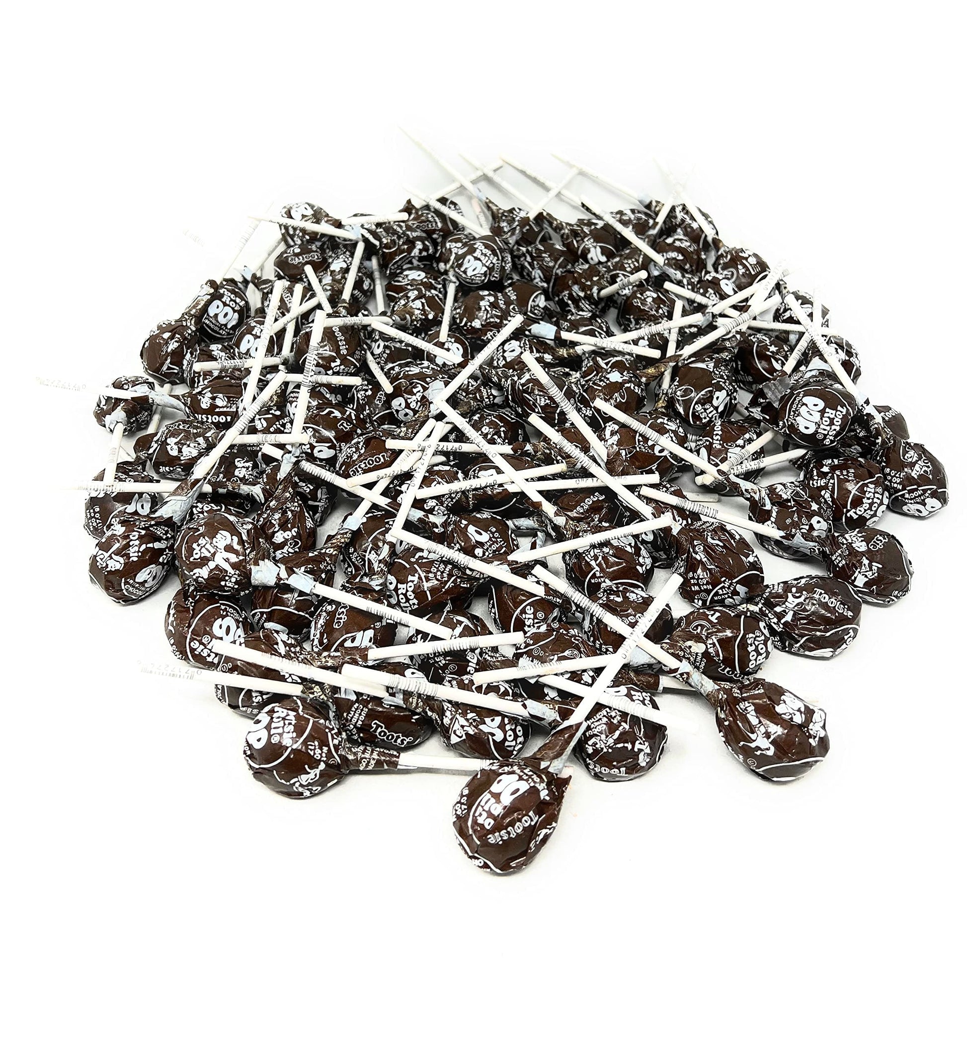 Bulk Chocolate Tootsie Pops Candy 100 Count Lollipops Suckers Variety Brown Only Value Pack Aprox. 4.5 Lbs (72 Oz)