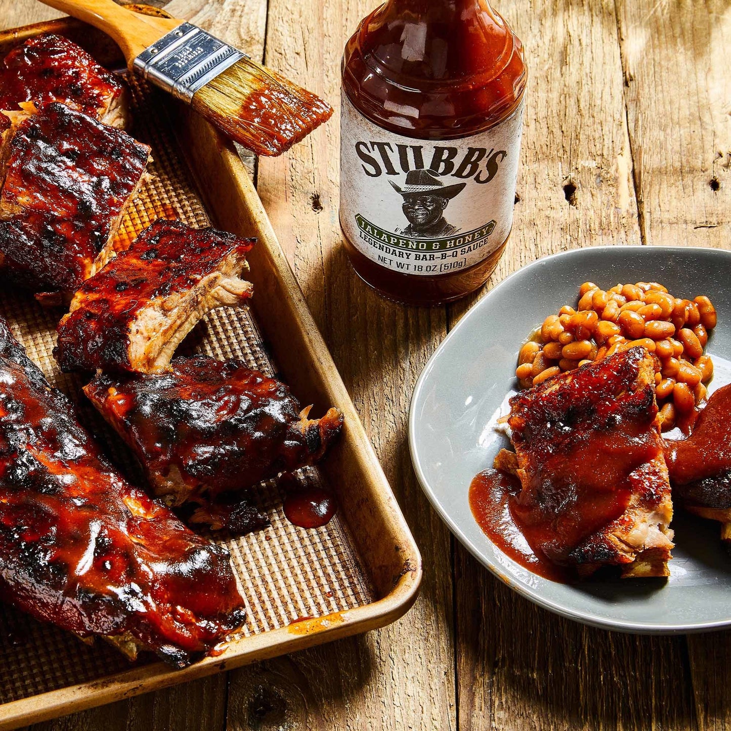 Stubb's Jalapeño & Honey BBQ Sauce, 18 oz - Sweet & Spicy Flavor, Perfect for Grilling and Marinating