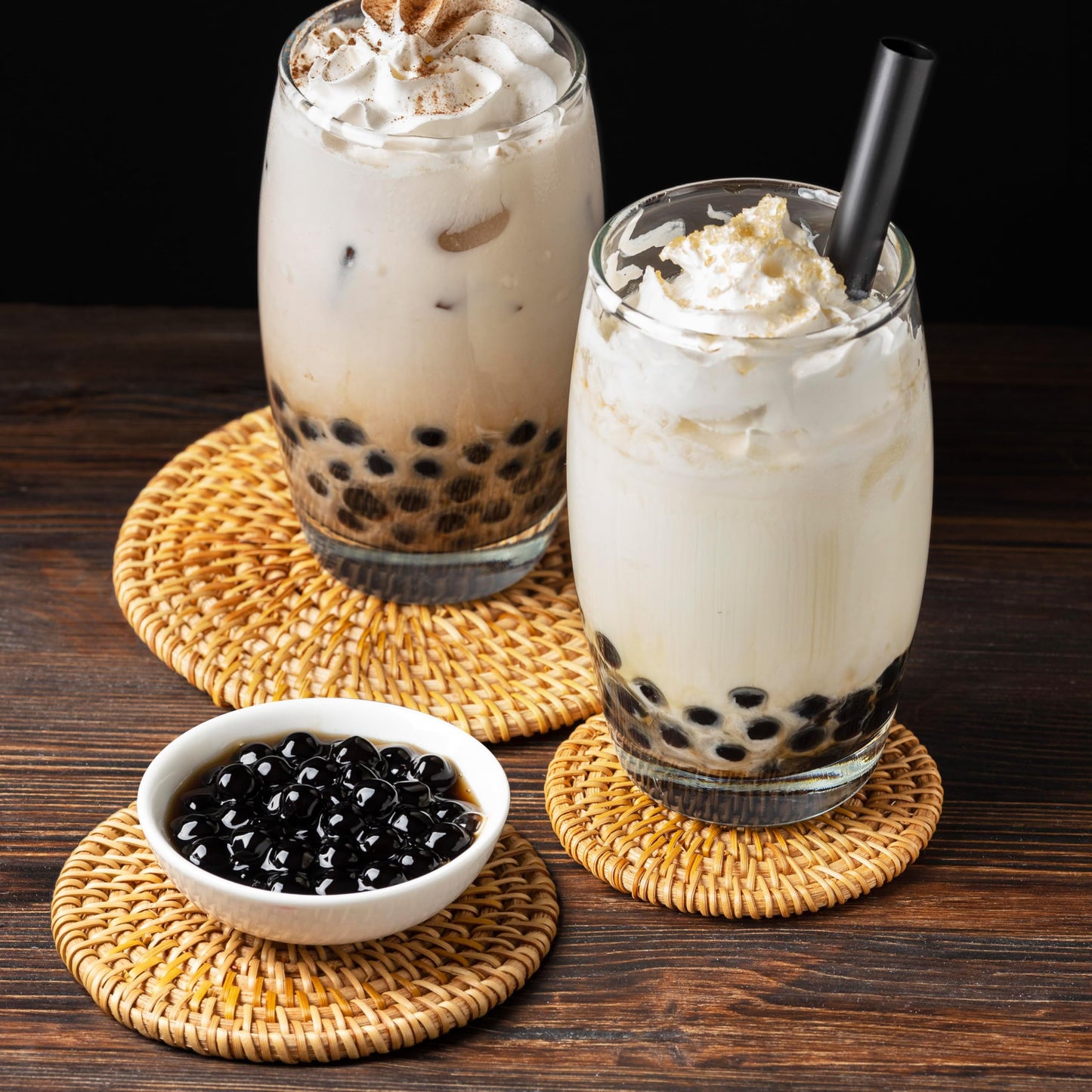 J WAY BOBA Authentic Instant Tapioca Boba Pearls, Brown Sugar Flavor, 4 Servings, Ready in 20 Seconds