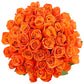 Benchmark Bouquets - 50 Stem Enhanced Orange Roses (2 Bundles Of 25; Vase Not Included) - Fresh Flowers For Delivery - Gift For Graduation, Birthday, Anniversary, Sympathy, Get Well, Congratulations