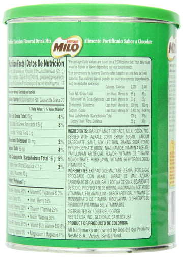 Nestle MILO Activ-Go Chocolate Malt Powder Drink Mix 14.1 oz (Pack of 12)