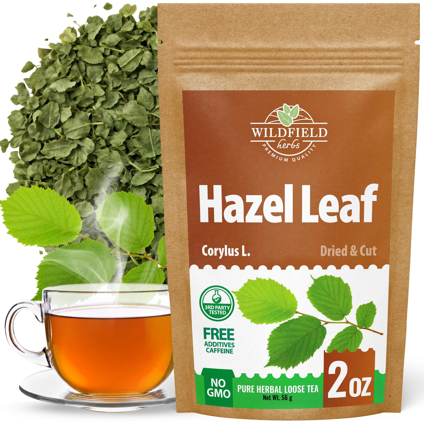 2 Oz. Hazel Leaf Herbal Tea (Folium Coryli Avellanae) - 56G Dried Hazel Leaf Tea Hojas De Avellano