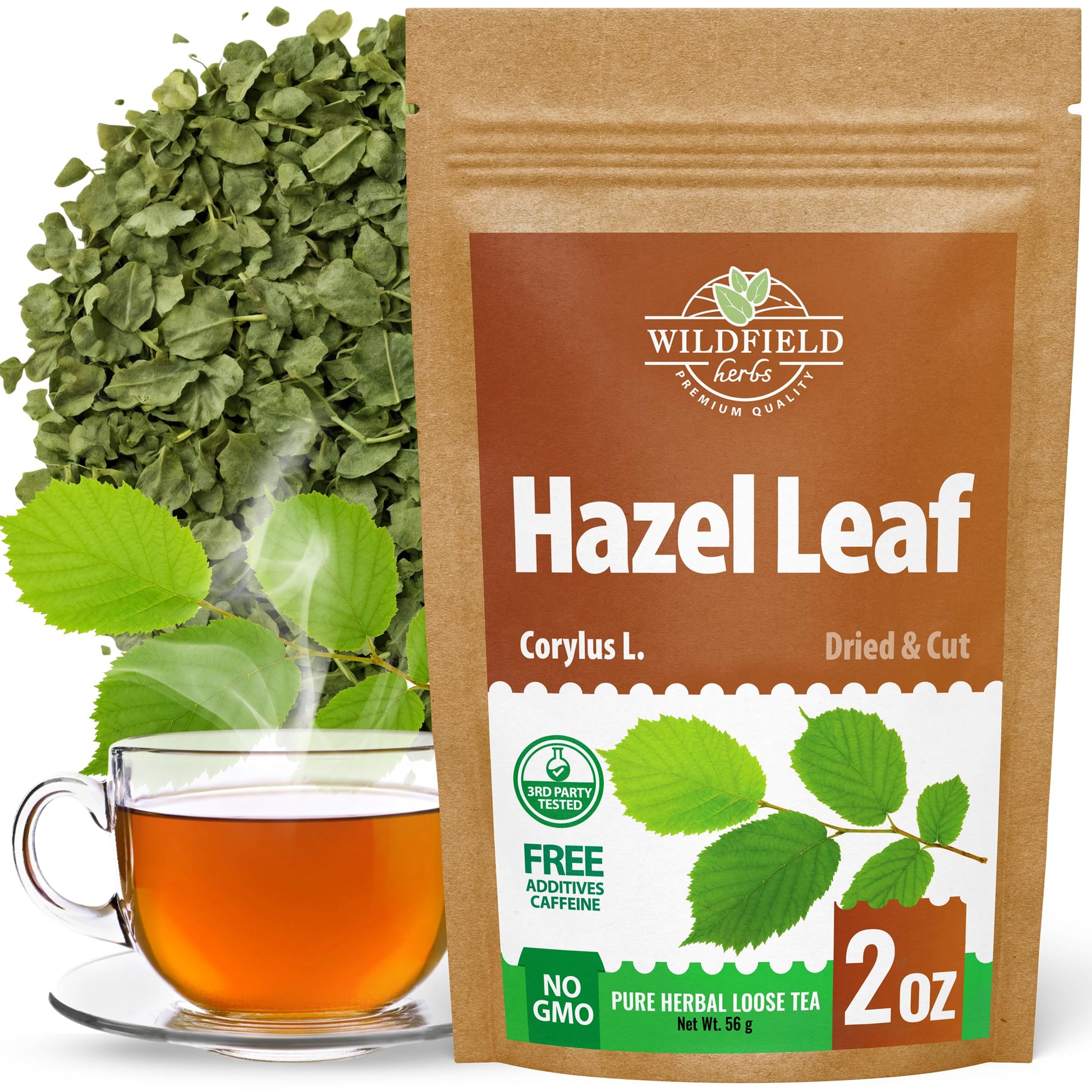 2 Oz. Hazel Leaf Herbal Tea (Folium Coryli Avellanae) - 56G Dried Hazel Leaf Tea Hojas De Avellano