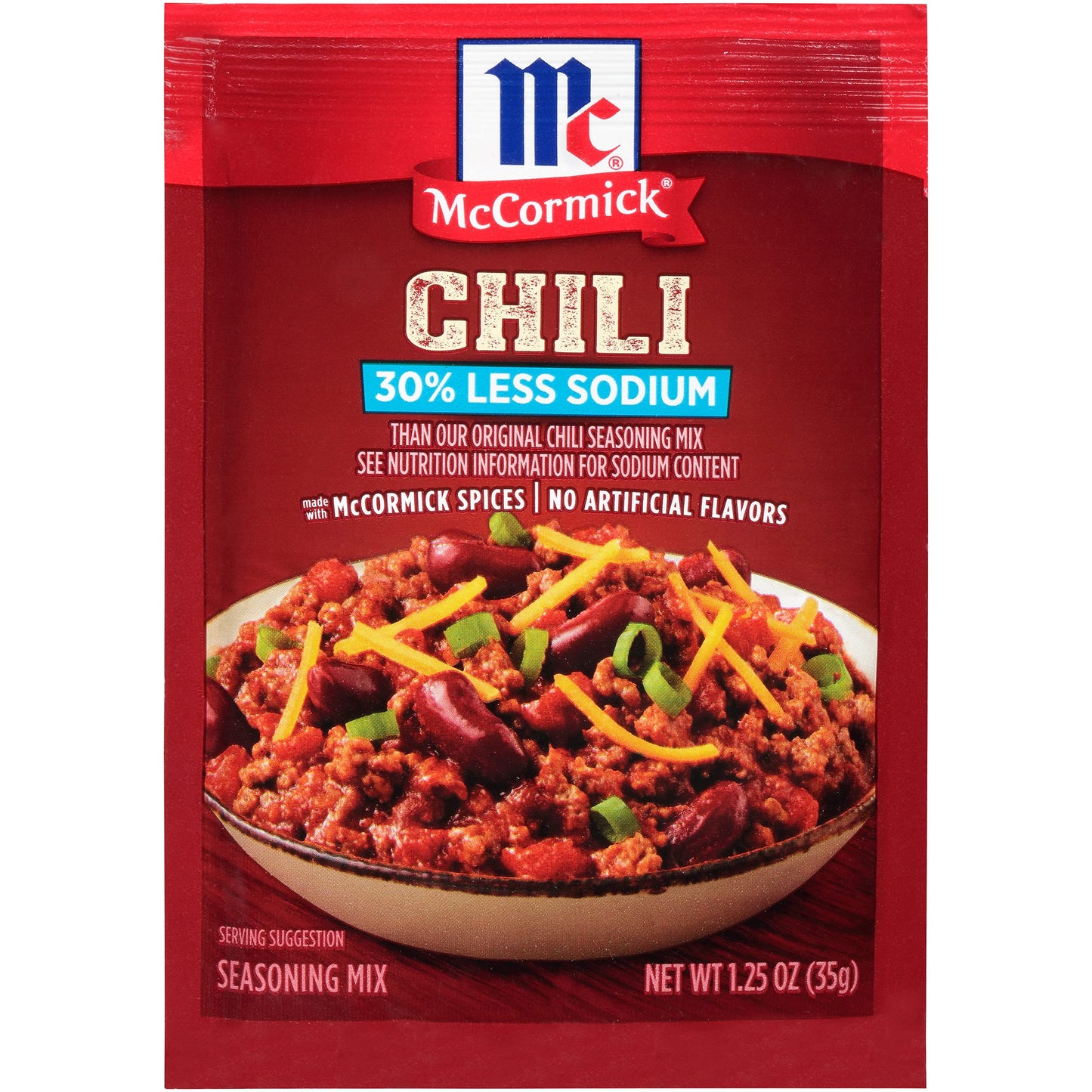 McCormick 30% Less Sodium Chili Seasoning Mix, 1.25 oz