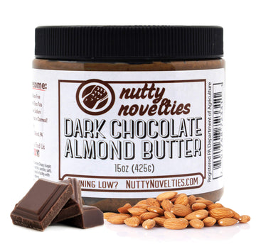 Nutty Novelties Dark Chocolate Almond Butter - High Protein, Vegan - 15 Ounce