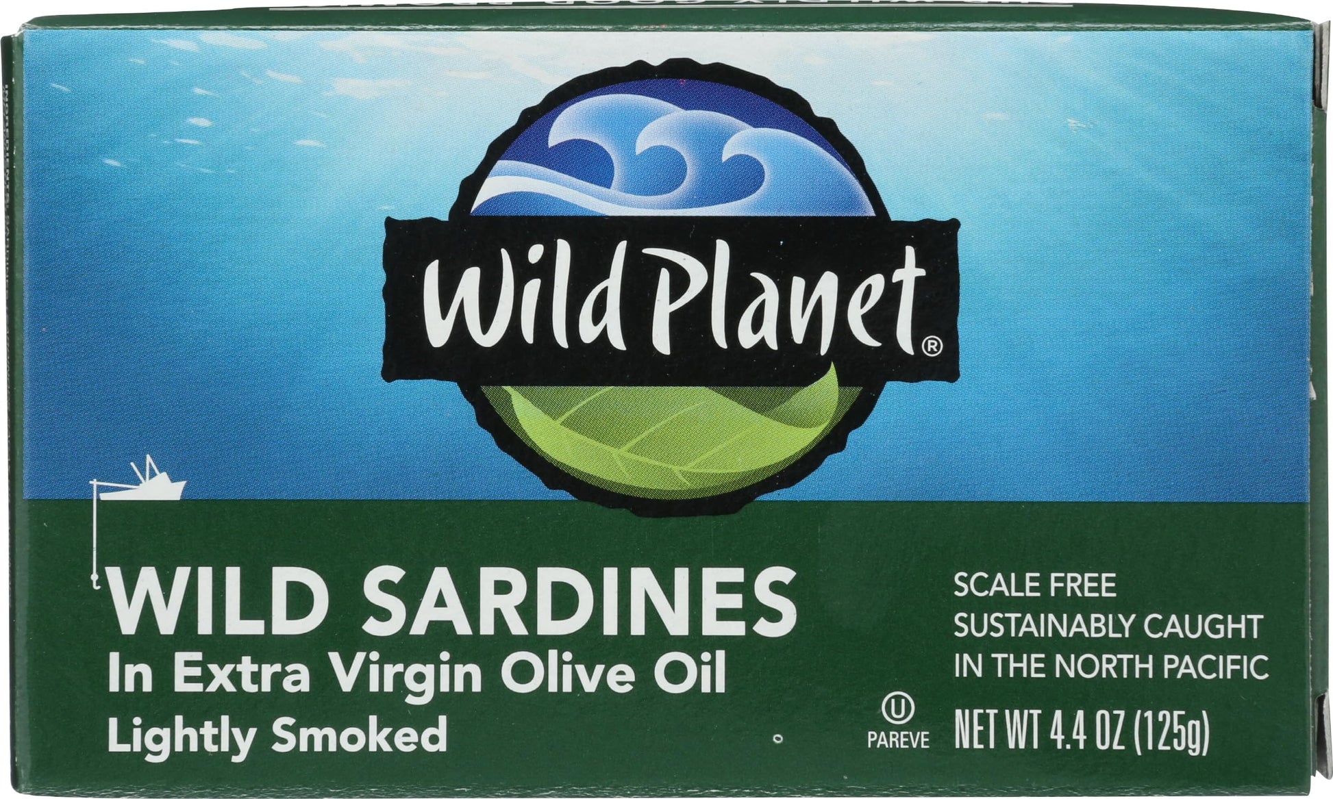 Wild Planet Lightly Smoked Sardines in Extra Virgin Olive Oil, 4.4 OZ, Plastic, Pack of 1