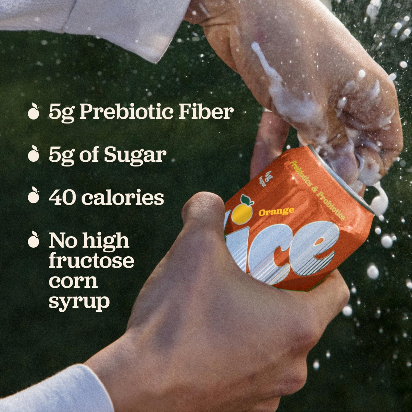 Slice Orange Healthy Soda, With Prebiotics and Probiotics, 12 fl oz Can