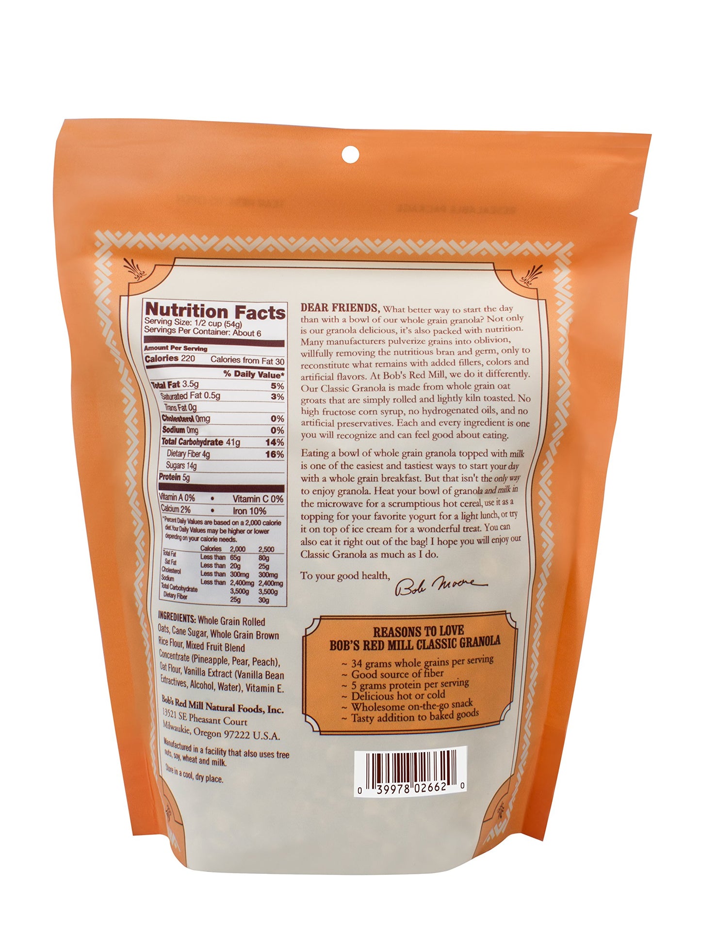 Bob'S Red Mill Natural Whole Grain Granola, 12-Ounce (Pack Of 4)