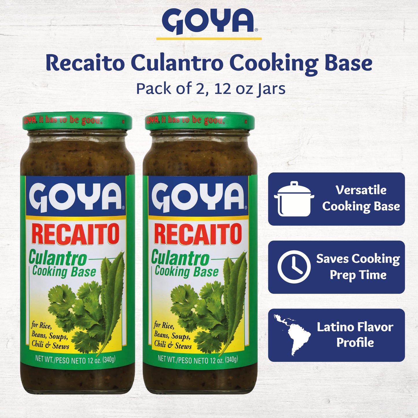 Goya Recaito Culantro Cooking Base 12oz (Pack of 02)