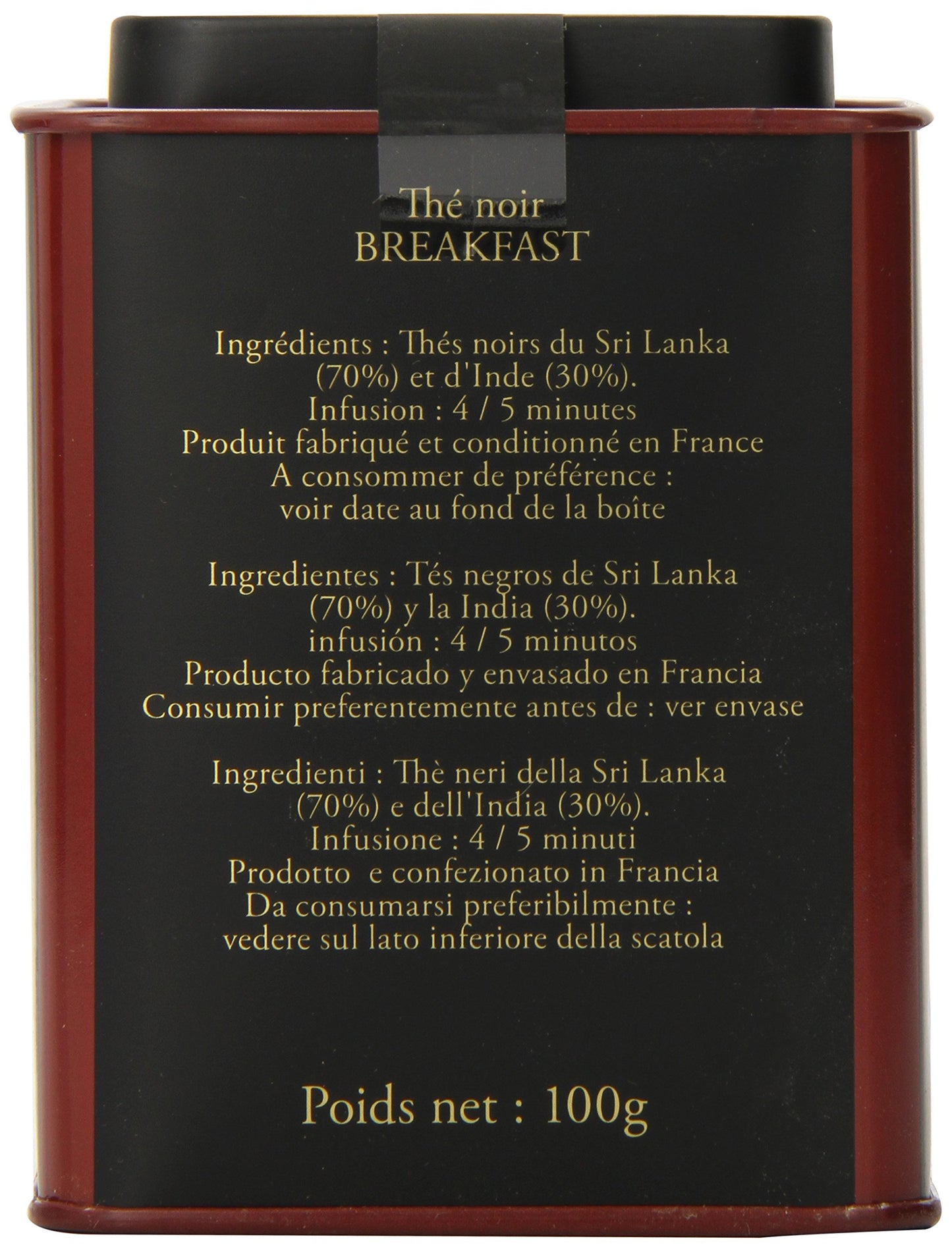 Dammann Freres Breakfast Loose Tea, 3.5 Ounce Tin