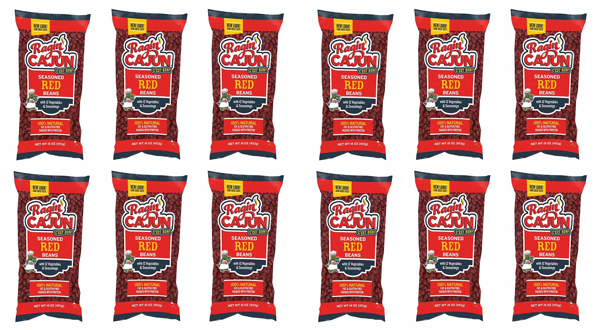 Ragin Cajun Fixins Seasoned Red Beans, 16 oz Pack of 12