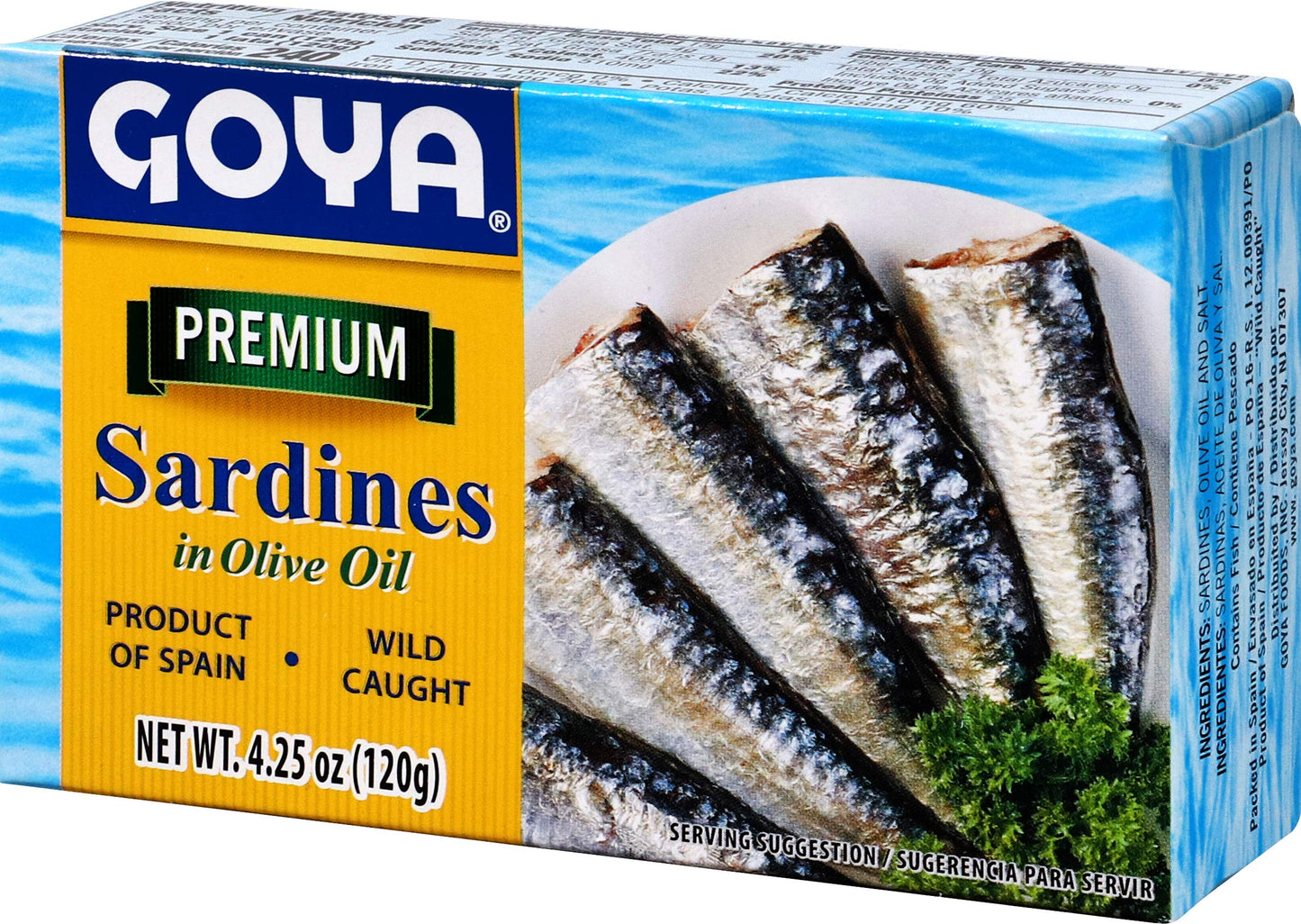 Goya Foods Enhanced Sardines In Olive Oil, 4.25 Ounce (Pack Of 25)