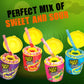 Juicy Drop Gummy Dip 'N Stix - 8 Count Assorted Sour Candy Variety Pack for Birthdays and Parties